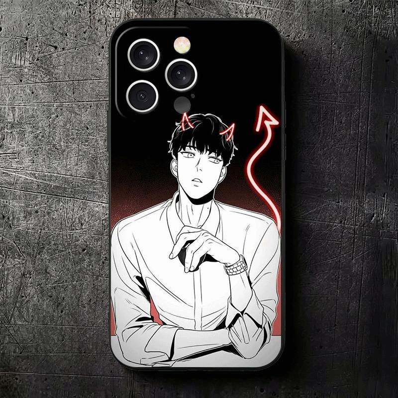 B-J A-Alex Аниме Мягкий Чехол для Телефона для iPhone 16 16E 17 Air 15 Pro Max 14 Plus 13 Mini 11 12 7 Черная Крышка Задняя Панель
