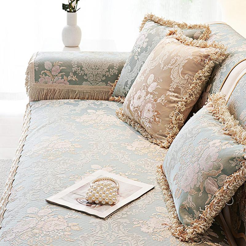 European Chenille Vintage Jacquard Embroidery Sofa Cover Anti-slip Seat Cushion Four Seasons General Luxury Sofa Cover Slipcover