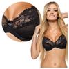 Soft Women's Lace Bra with Embroidery, Elegant Black Soft Women's Lace Bra with Embroidery, Elegant Black