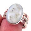 Natural Dendrite Opal Gemstone 925 Sterling Silver TwoTone Gift Ring S.8 Z4n94
