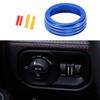 INFINAUTO Headlight Fog Light Control Switch Knob Cover for Dodge Ram 2018-2022 Interior Decal Trim Blue 1 Piece