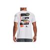 Under Armour Printed Training Loose Comfortable Crew Neck Straight Cut Short Sleeve T-Shirt Men Tops White 1366449-100