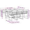 7 Piece Outdoor Dining Set with Cushions White Textilene