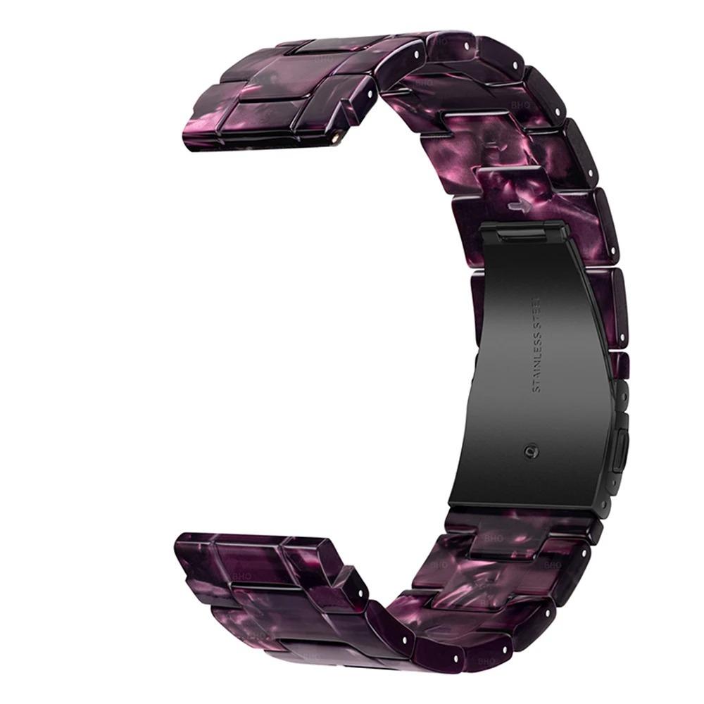Смоляной ремешок 20 мм 22 мм для Samsung Galaxy Watch 7 FE 6 5 4 Модный браслет Correa для Huawei Watch GT6 Pro/GT6/5/4/3 46 мм Ремешок