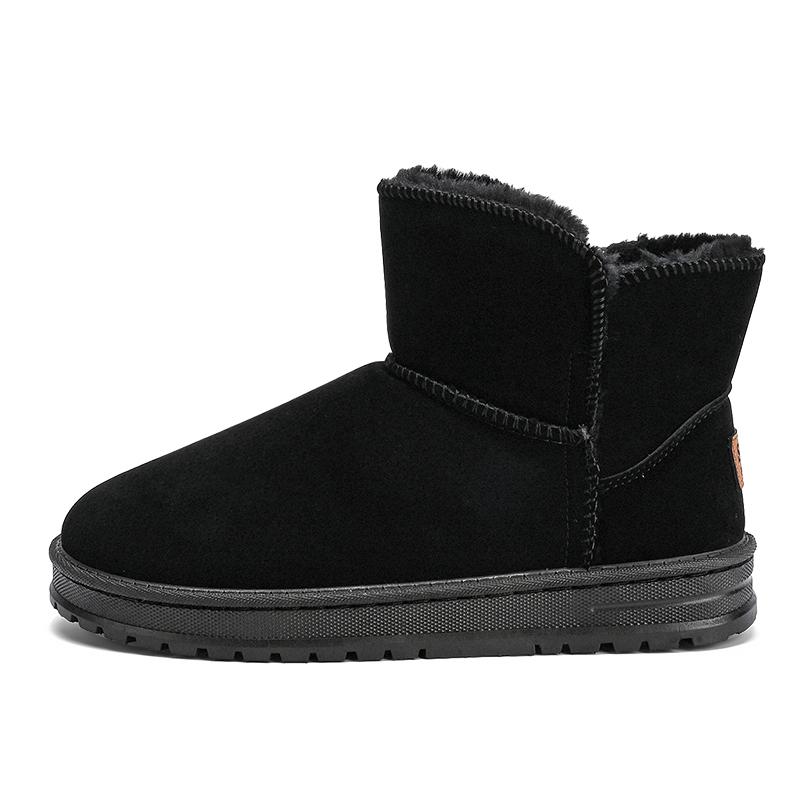 Трендовые зимние ботинки для мужчин с толстой подошвой и круглым носкомМодные универсальные плюс бархатные сохраняют тепло Износостойкие Нескользящие Дышащие Удобные