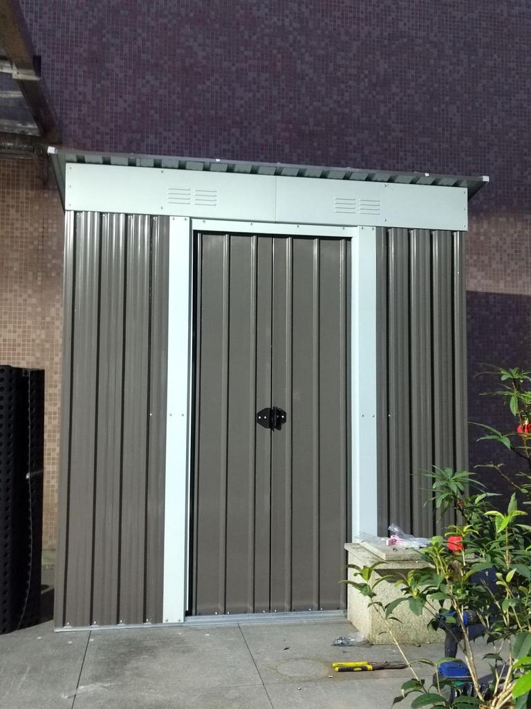 Rainproof Steel Storage Shed with Lock for Garden Tools and Sundries