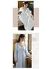 Women's Retro Palace Lace Nightdress, Cotton, Long-Sleeved, V-Tie, Chest Pad, Suitable for Outdoor Wear, Spring/Autumn Homewear