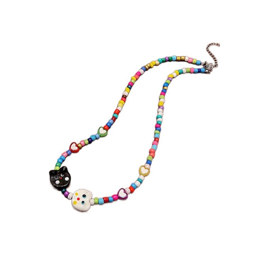 Богемия дофамин ожерелье ярких цветов браслеты BF и GF модные украшения браслет с котенком для девочек