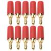 10Pcs Banana Plug 2.5mm Gold Plated Brass Solder Type Male Connector Accessory Set Kit