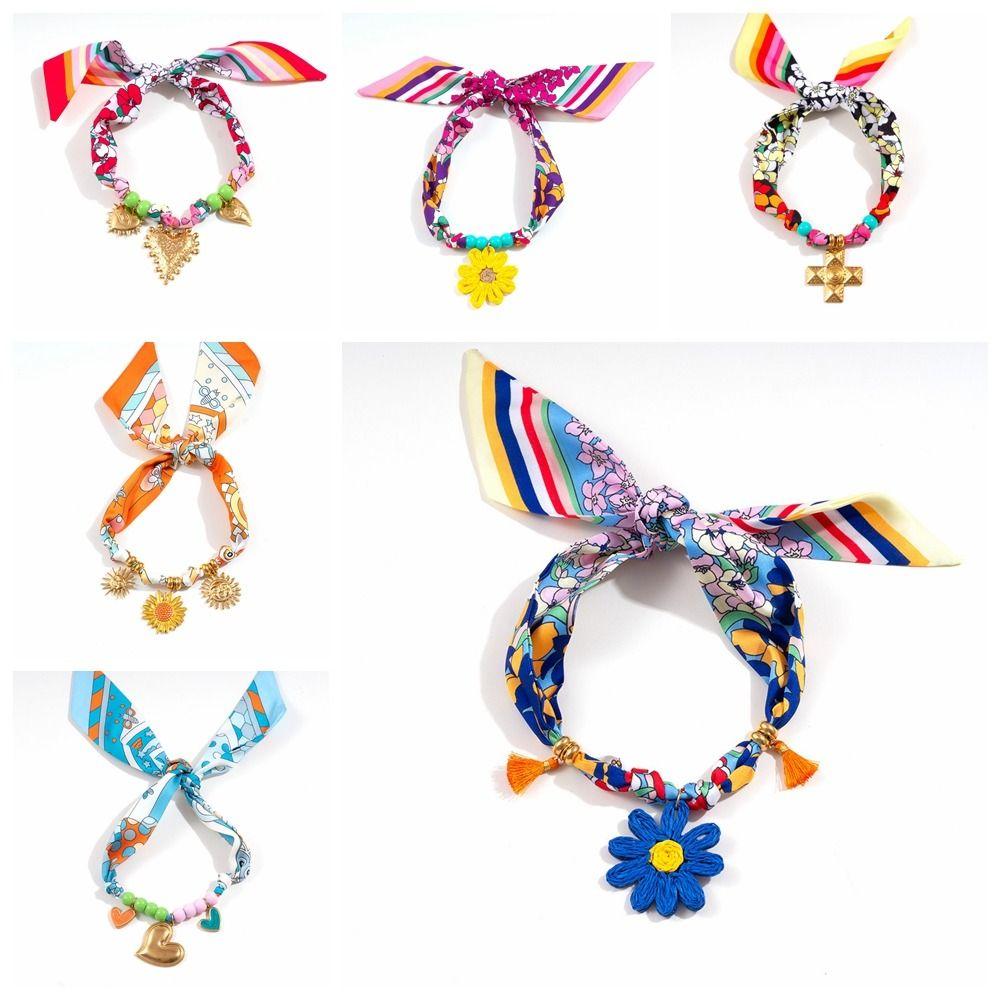 Printing Sweet Pendant Necklace Ethnic Style Bag Accessories Spicy Girls