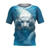 Футболка мужская свободного покроя с принтом тигра 3D, летняя повседневная мужская футболка с рисунком животных, модная одежда с круглым вырезом, принты, футболка