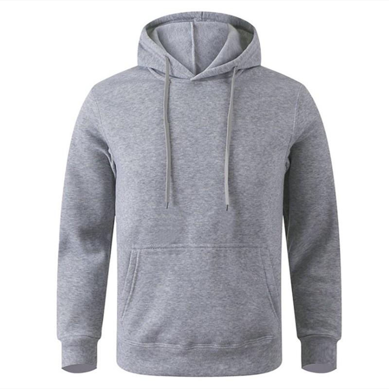Men's Casual Hoodies Fleece Hip Hop Solid Pullover Sweatshirt Men Sportswear Clothing Sweatshirt Men's Clothing