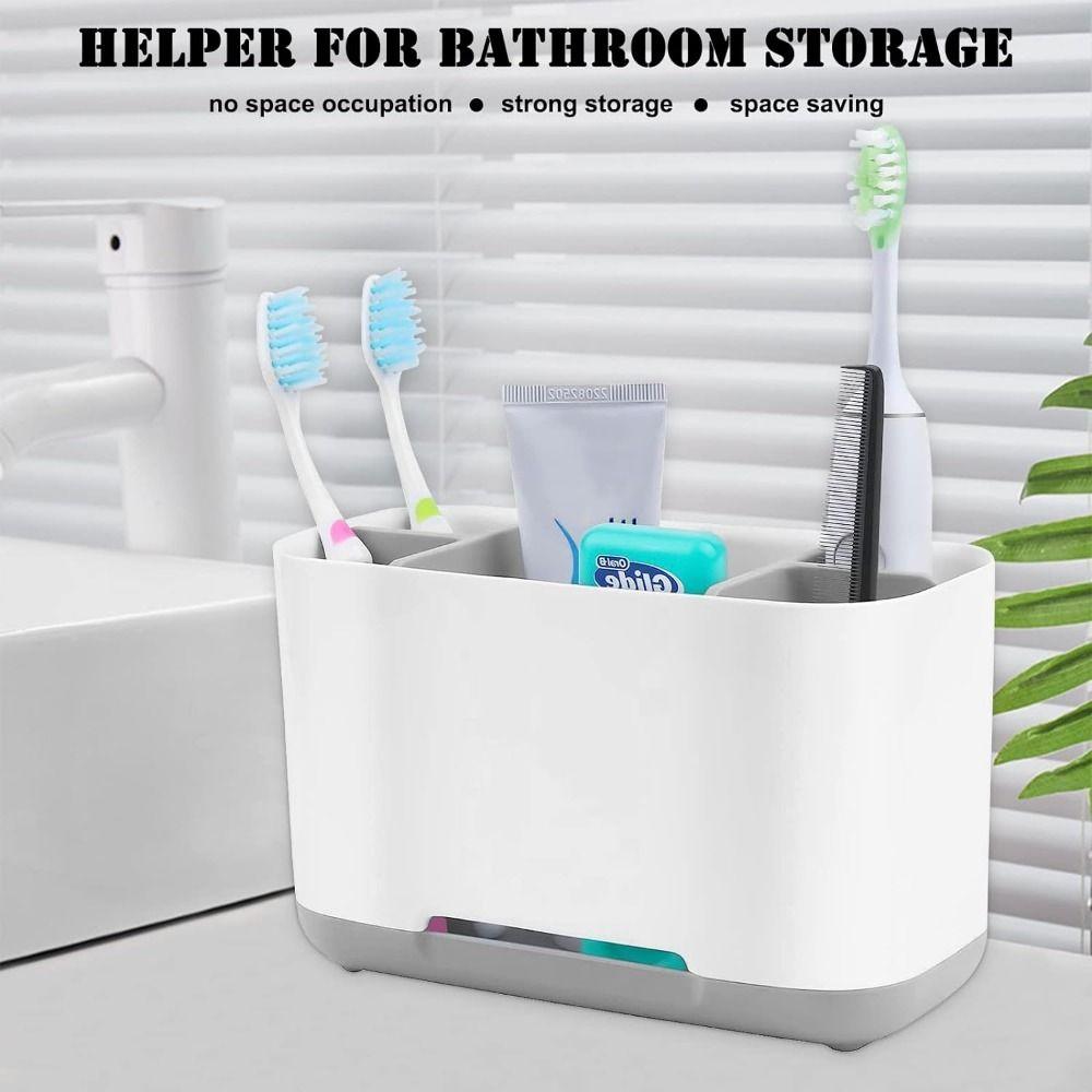 Multi-functional Toothpaste Holder Plastic Bathroom Storage Organizer Toothbrush Holders Home