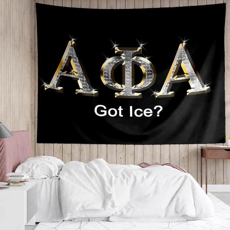 Гобелен с логотипом Alpha Phi Alpha для спальни, эстетичный гобелен для классной комнаты, настенное панно для гостиной, общежития, офиса, идеальный креативный подарок