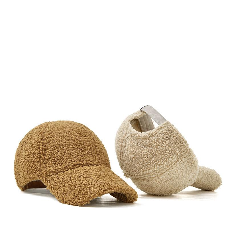 Осенне-зимние мужские и женские шапки, утолщенные теплые шапки из овечьей шерсти, однотонные уличные бейсболки