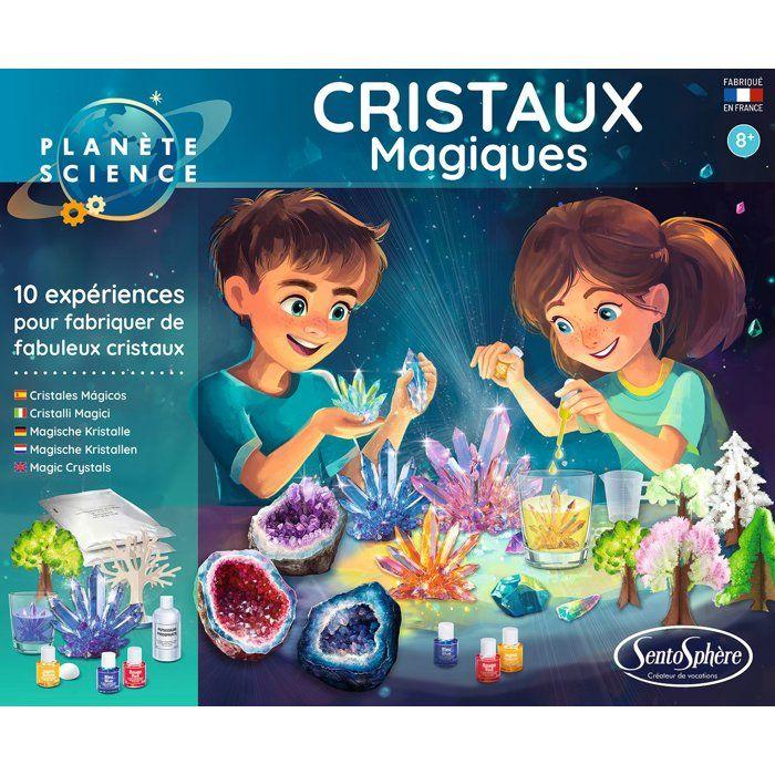 Cristaux Magiques - SENTOSPHERE - Collection de minéraux - 10 expériences - Cristallisation - Dès 8 ans