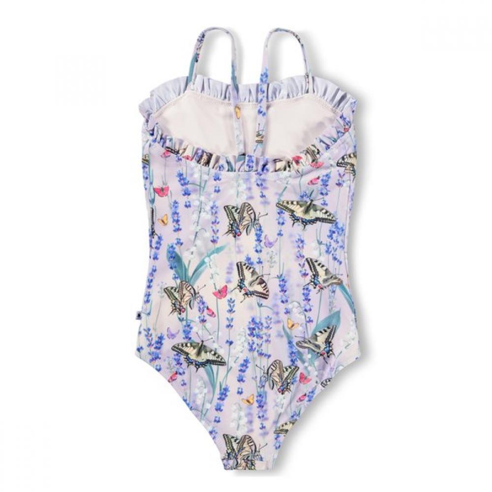 Molo [26ss] 9 10 Years Purple Butterfly Uv Swim Suit Akis9sw023
