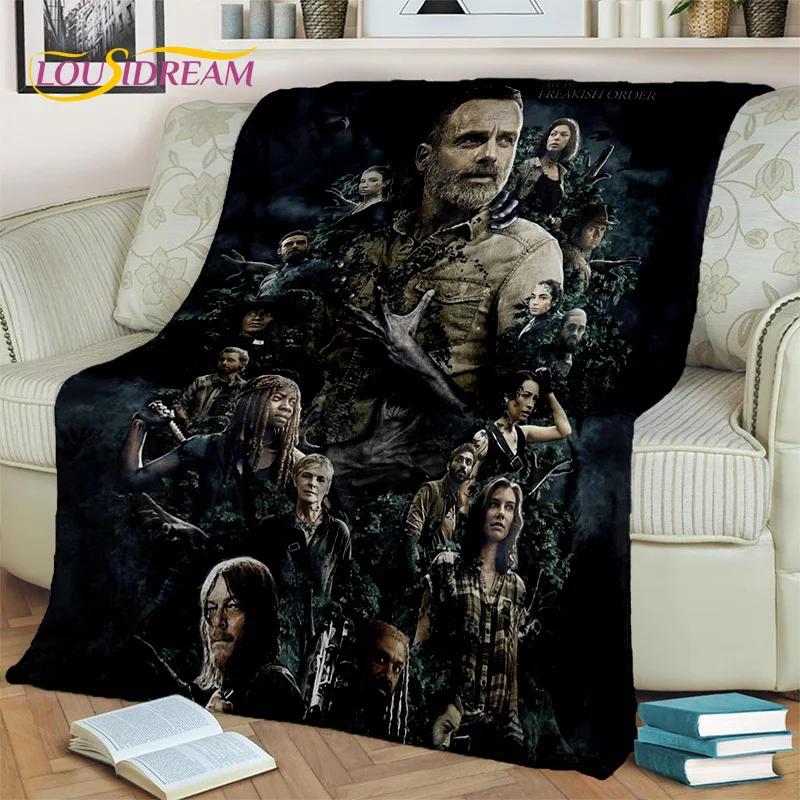 TWD Ходячие мертвецы Рик Хоррор ТВ Плед, Мягкий плед для дома, спальни, кровати, дивана, пикника, путешествий, офиса, Покрывало для детей