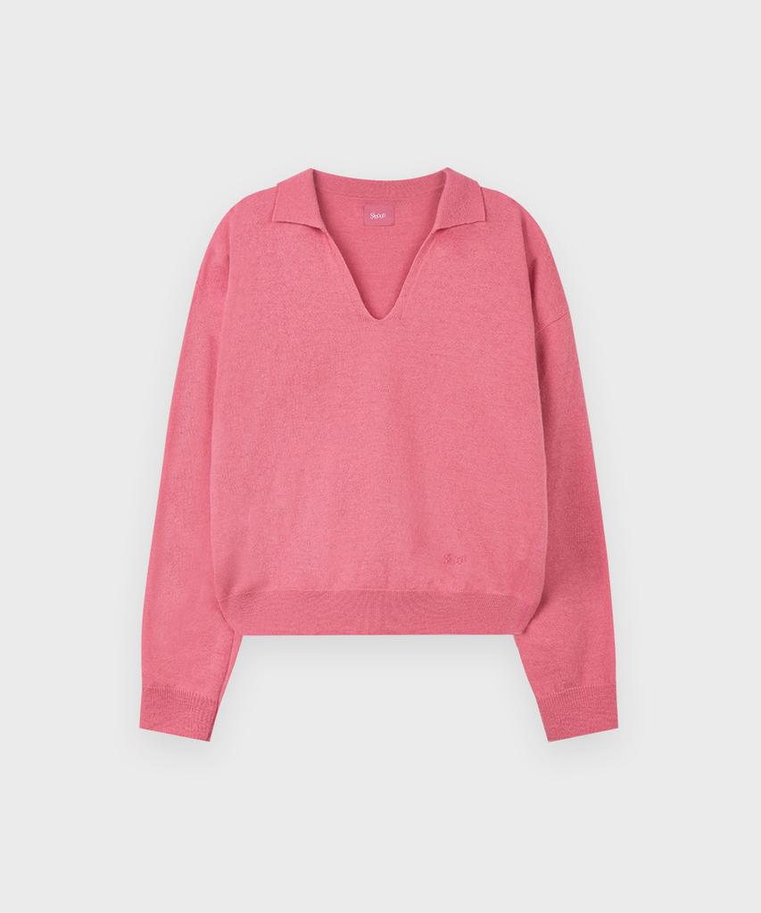 SINOON Sinoon Logo Collar Knit (Cherry)