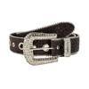 Beads Bordered Shiny Wide Belt Y2K Women PU Belt Adjustable Rhinestone Waistband  Men