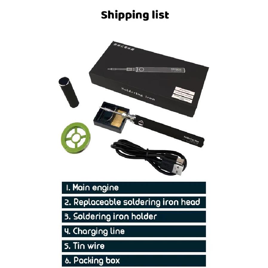 8W USB Cordless Electric Soldering Iron Kit Micro Iron Type-c Charging Interface Full Charge Can Last For 40 Minutes