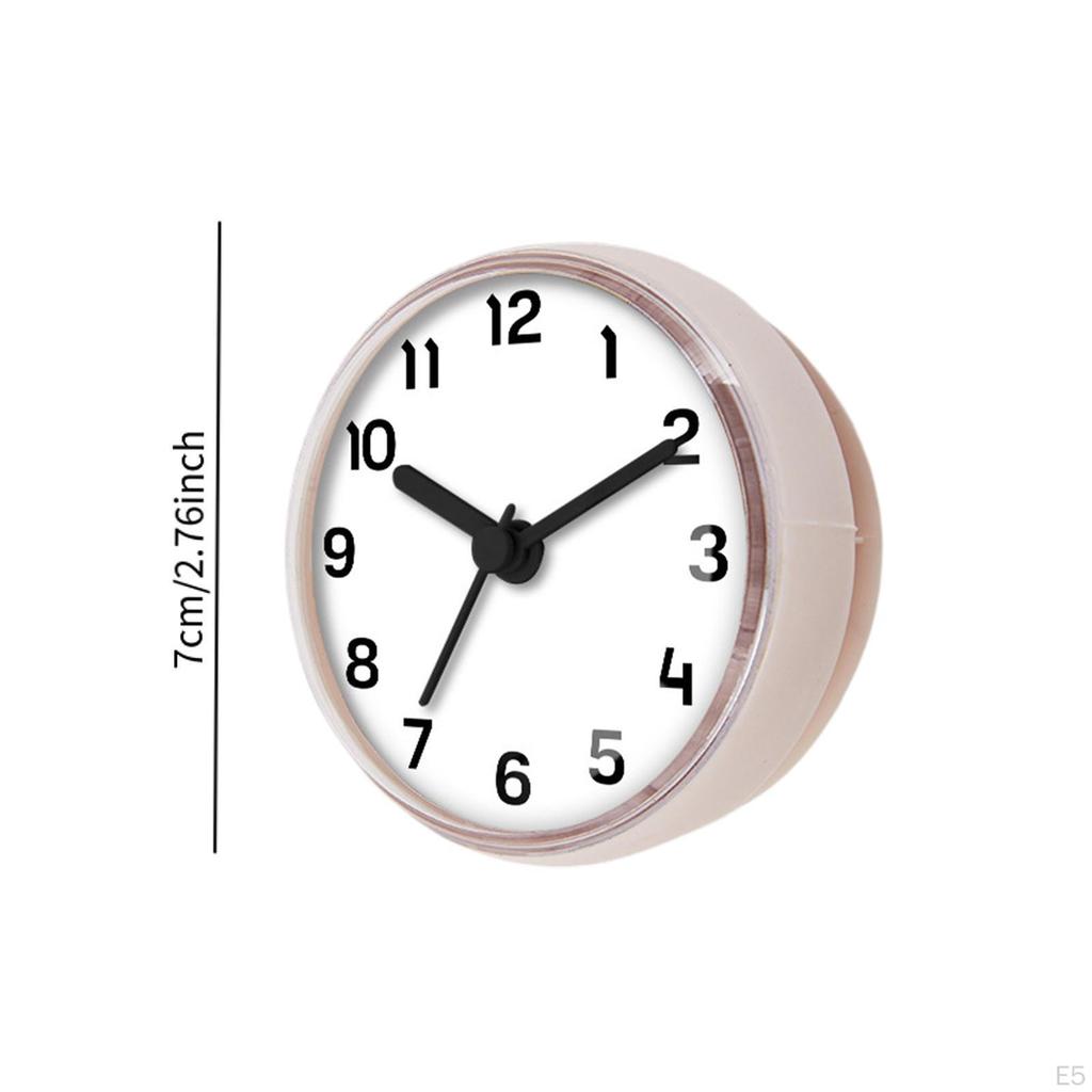 Compact And Waterproof Digital Wall Clock with Easy-to-attach Suction Cup Silent Battery, Made
