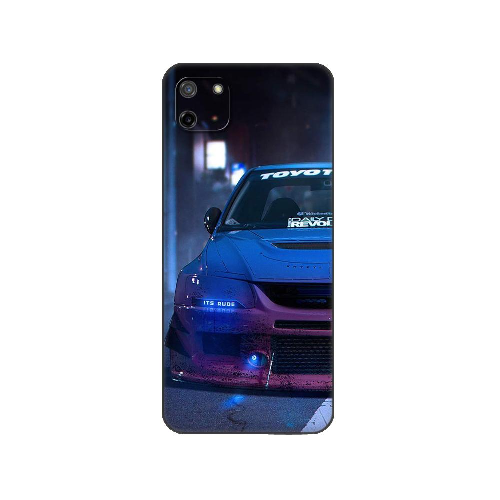 Черный чехол из ТПУ для OPPO Realme 8i C25 C25S C11 2020 2021 C20 C21 C21Y C25Y задняя крышка крутой дизайн спортивного автомобиля