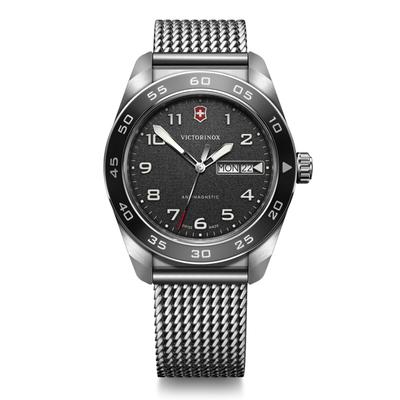 SWISS ARMY Аналоговые Кварцевые Черный Сетчатый Корпус из Нержавеющей Стали Сменный Бренд Черный 242043 Мужские Часы, Водонепроницаемые, Механизм, Циферблат,