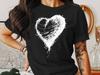 Abstract Heart Shirt – Minimalist Love Graphic Tee – Artsy Boho T-Shirt