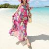 Summer Bohemian Floral Printed Camisole Sleeveless Long Women Vintage Elegant Beach Loose Chiffon Dresses