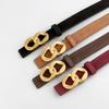 Genuine Twolayer Leather Belt For Women With Pin Buckle And Versatile Fashion Accessory