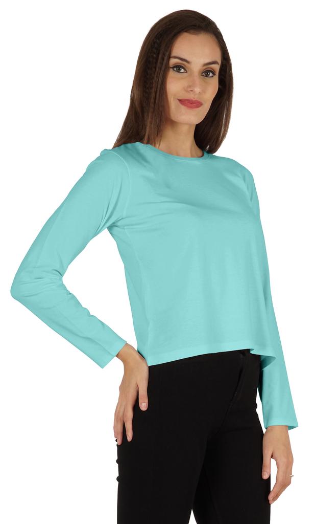 Inkmeso Perfect Long Sleeves T-shirt For Women Casual Regular Fit Basic Solid Everyday Tee