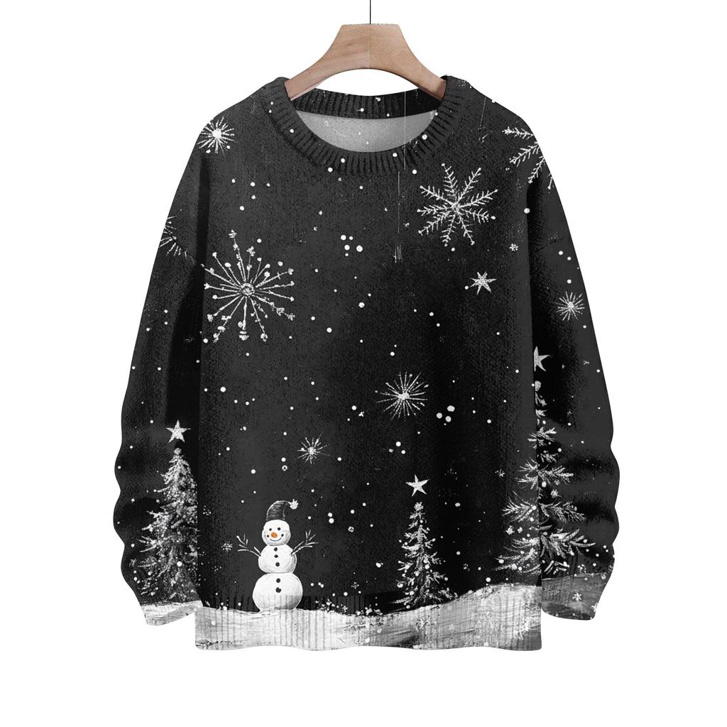 Christmas Sweatshirts For Women Knit Sweater Cute Shirt Fall Crewneck Pullover Tops