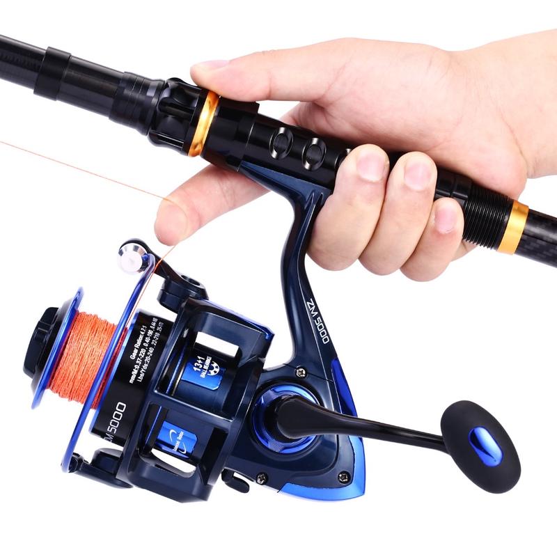 Fishing Rod Telescopic Spinning Reels 13+1BB with Spare Coil Combo Carp Rods Sets Saltwater Pesca