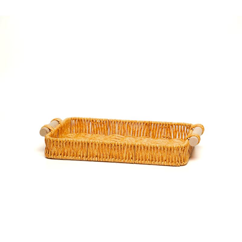 Madly Snack & Fruit Tray - Handwoven Rattan Storage Basket for Living Room