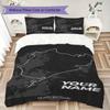 Custom Name Nürburgring Pattern Bedding uilt Set uilt Cover Pillowcase Home Decoration Birthday Gift (1*duvet cover+2*pillowcase without core)