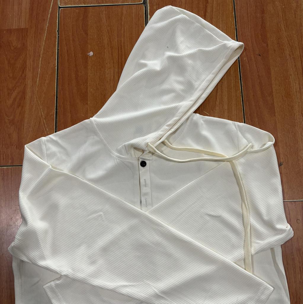 Spring Autumn Hooded T Shirt Men Long Sleeve Solid Color Slim Fit Sports Tops Fashion Breathable Casual Tees Mens V Neck Tshirt