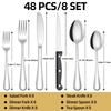 Набор новой посуды из нержавеющей стали 25 лет Западная еда нож и вилка для стейка десертная ложка набор из 48/24 предметов