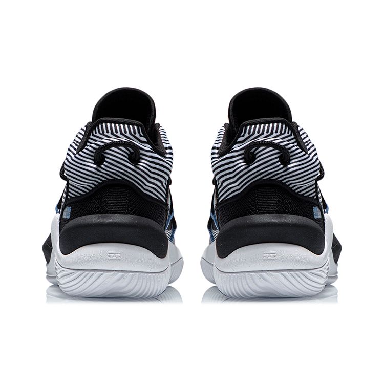 Li-Ning Баскетбольные кроссовки Cloud Air Strike Low Youth, детские кроссовки, черный, стандартный-белый YKBR036-9