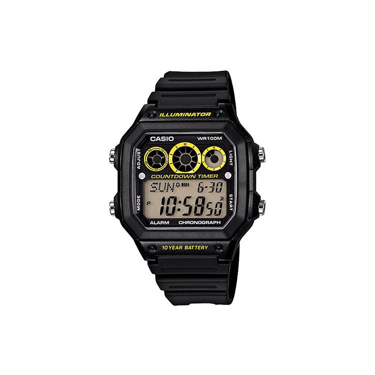 Casio Мужские ЧЕРНЫЕ часы для ПОДРОСТКОВ AE-1300WH-1A AE-1300WH-1A