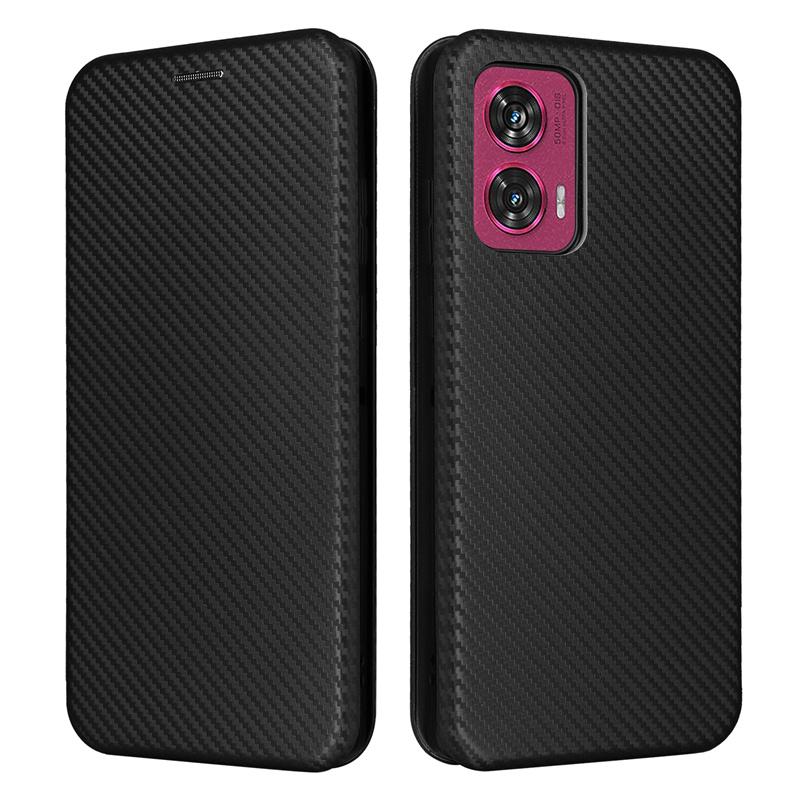 Кожаный флип-чехол из углеродного волокна для Moto Edge 50 Fusion 50 Ultra 40 Neo G84 G54 G34 G24 G14 G04, кошелек, сумка для телефона с гнездом для карт