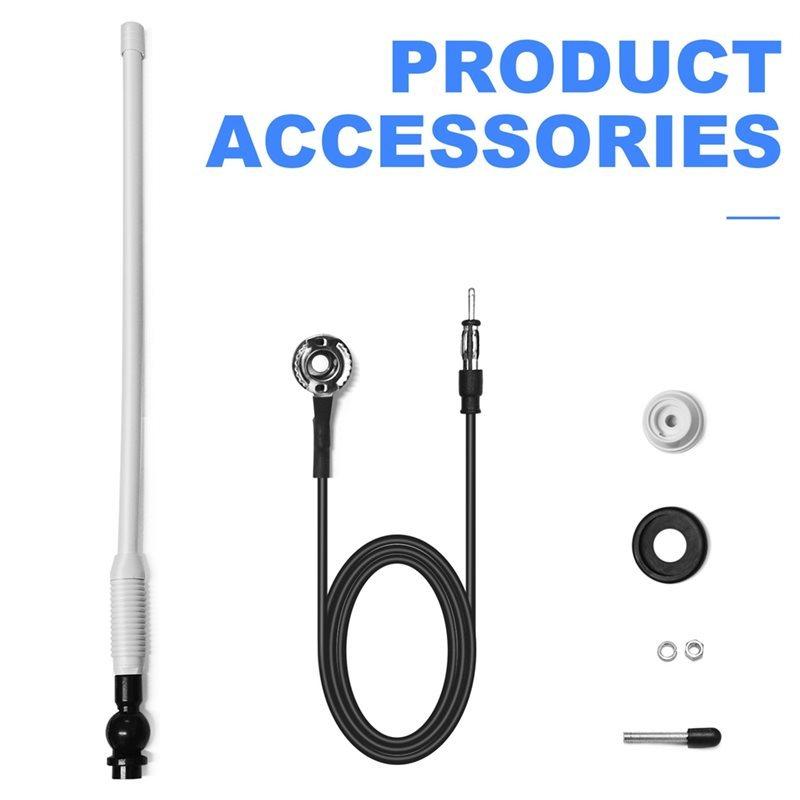 B-Best-Selling-Universal Marine Radio Antenna AM/FM IP66 Waterproof Design For Car ATV UTV RV Truck Yacht