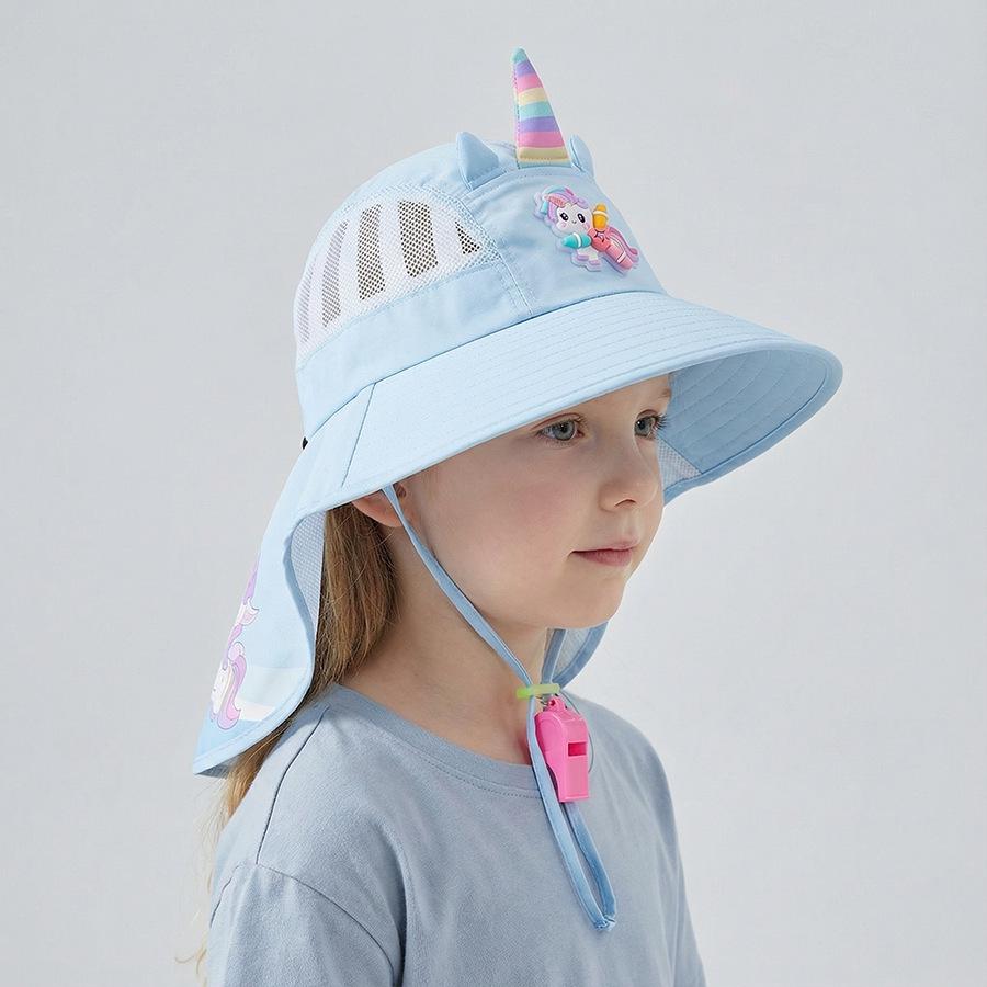2026 Детская широкополая шляпа от солнца с единорогом My Little Pony - Летняя защита от солнца для девочек