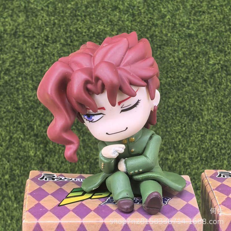 Аниме JoJo's Bizarre Adventure Сидящая фигурка ДжоДжо Q-версия Настольное украшение Украшение для корпуса ПК Подарок для мальчика Коллекционная