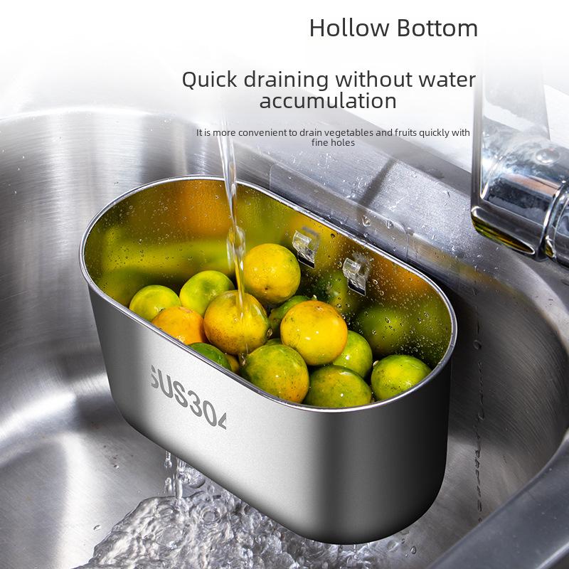 Новая многофункциональная корзина для слива из нержавеющей стали 304 с фильтром и подвесной полкой