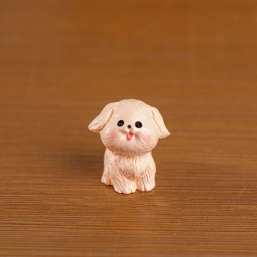 Mini Cute Puppy Statue Cartoon Cartoon Dog Gift Miniature Dog Figurine