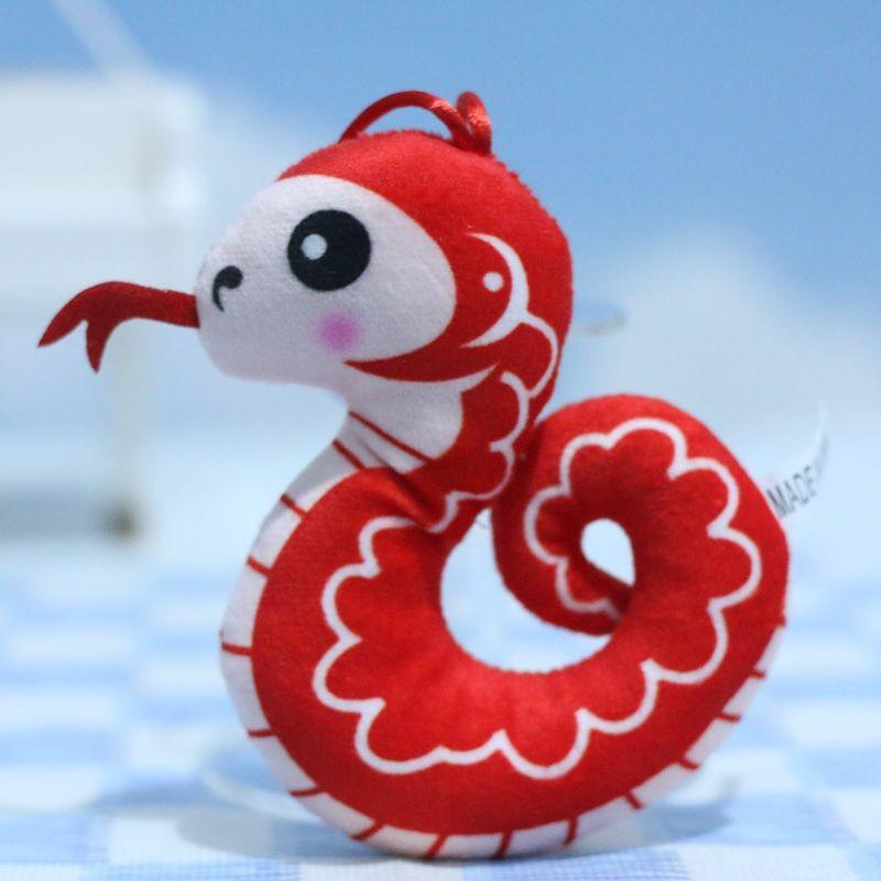 Очаровательный плюшевый брелок-змея, милая и креативная мультяшная игрушка-животное для сумок и ключей