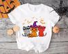 Boo Cats Crew Happy Halloween T Shirt Cute Witch Demon Cat Spooky Season Fall Sppoky Vibes