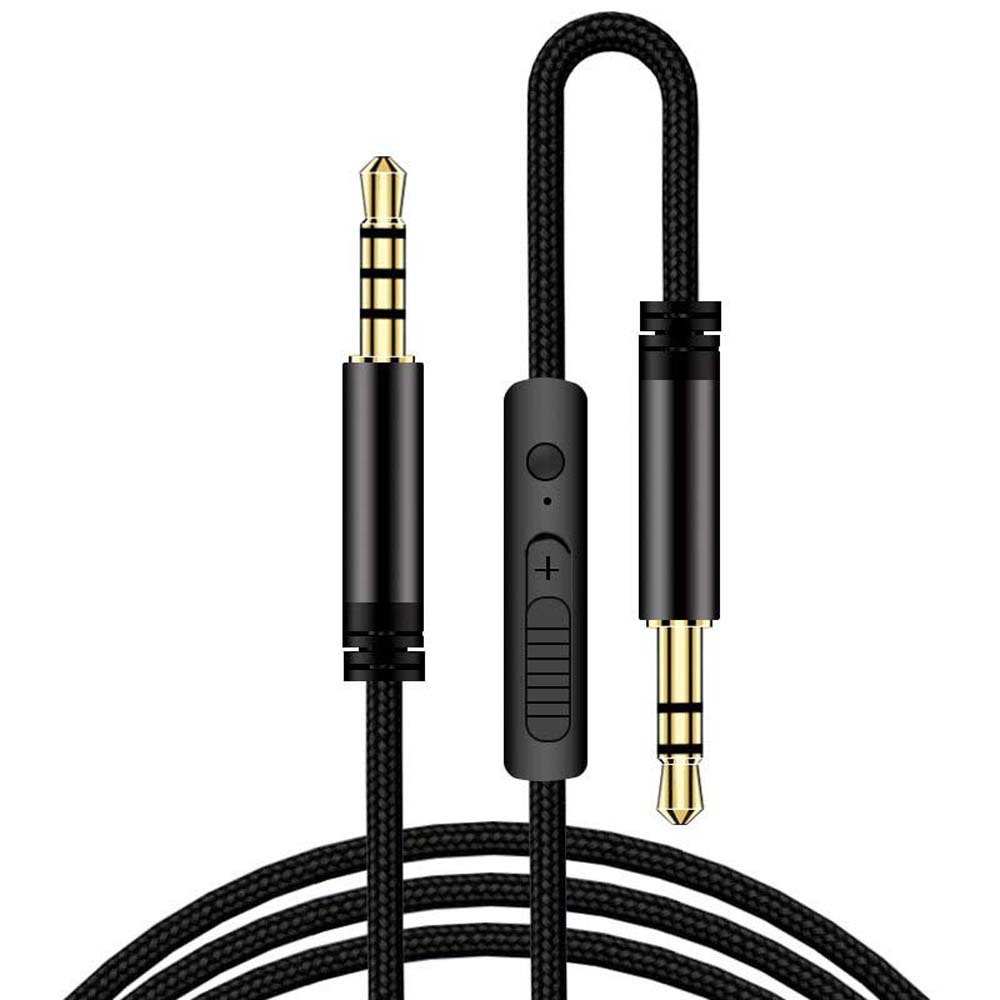 Mic Headphone Cord Gold-plated Plug Volume control Aux Cable Car Aux Cord Audio Wire Audio Cable