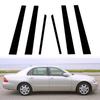 6 шт./компл. глянцевая черная наклейка на крышку отделки окна двери автомобиля, наклейка на стойку, подходит для Lexus LS430 2001-2006, автомобильные внешние наклейки на колонку BC